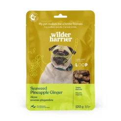 Vegan Dog Biscuits, wakame, pineapple and ginger