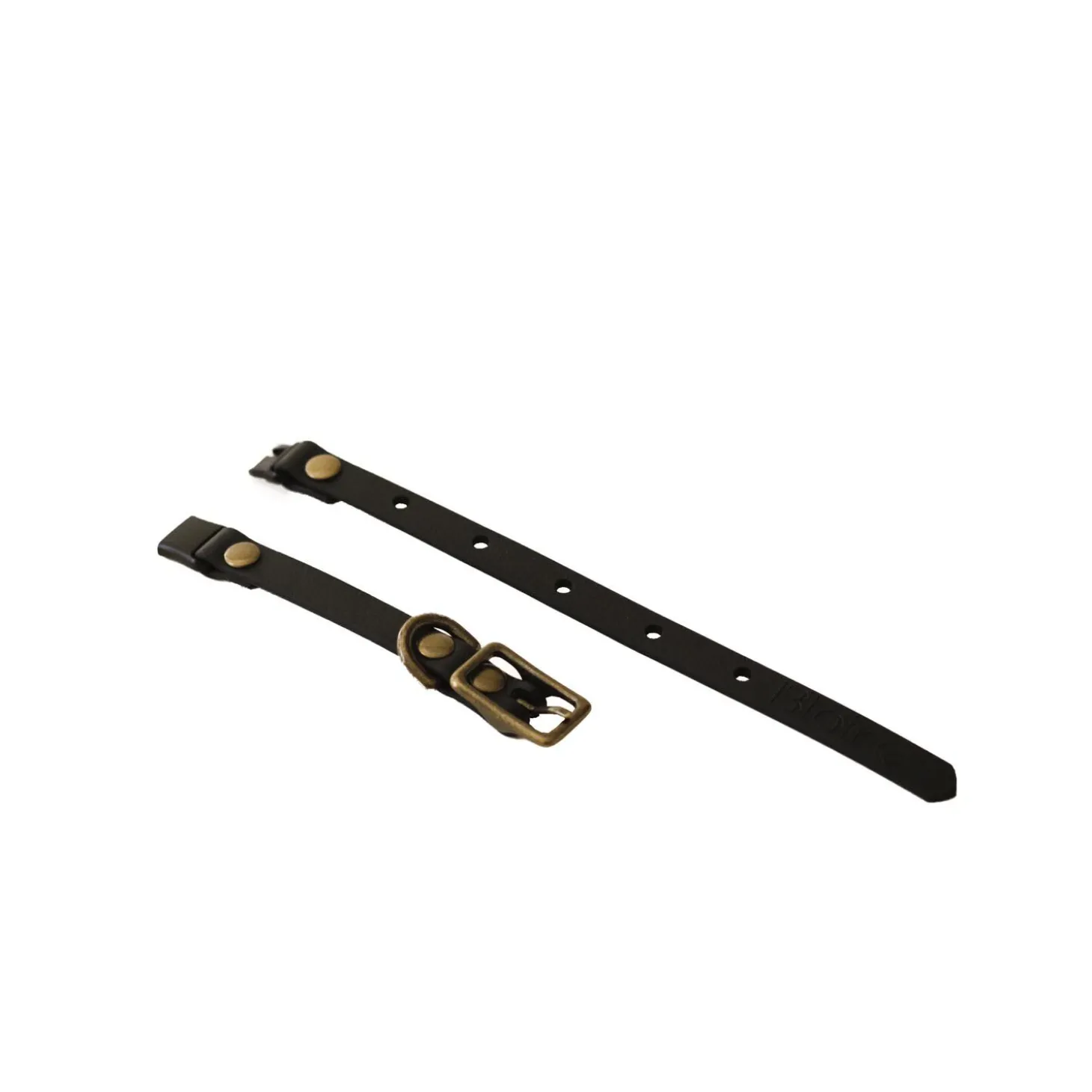 Vegan Leather Cat Collar, Black