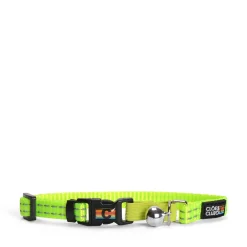 Vibrant green reflective cat collar