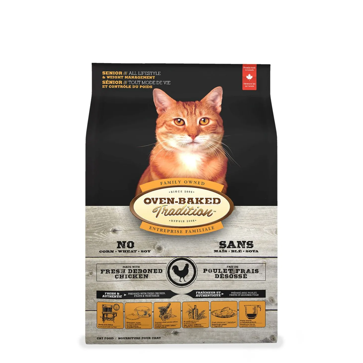 Weight control dry food for senior cats
