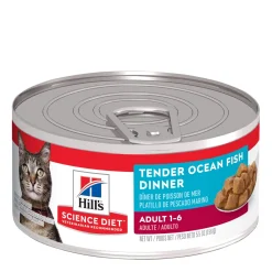 Wet food for adult cats, ocean fish dinner