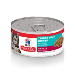 Wet food for adult cats, tender tuna dinner