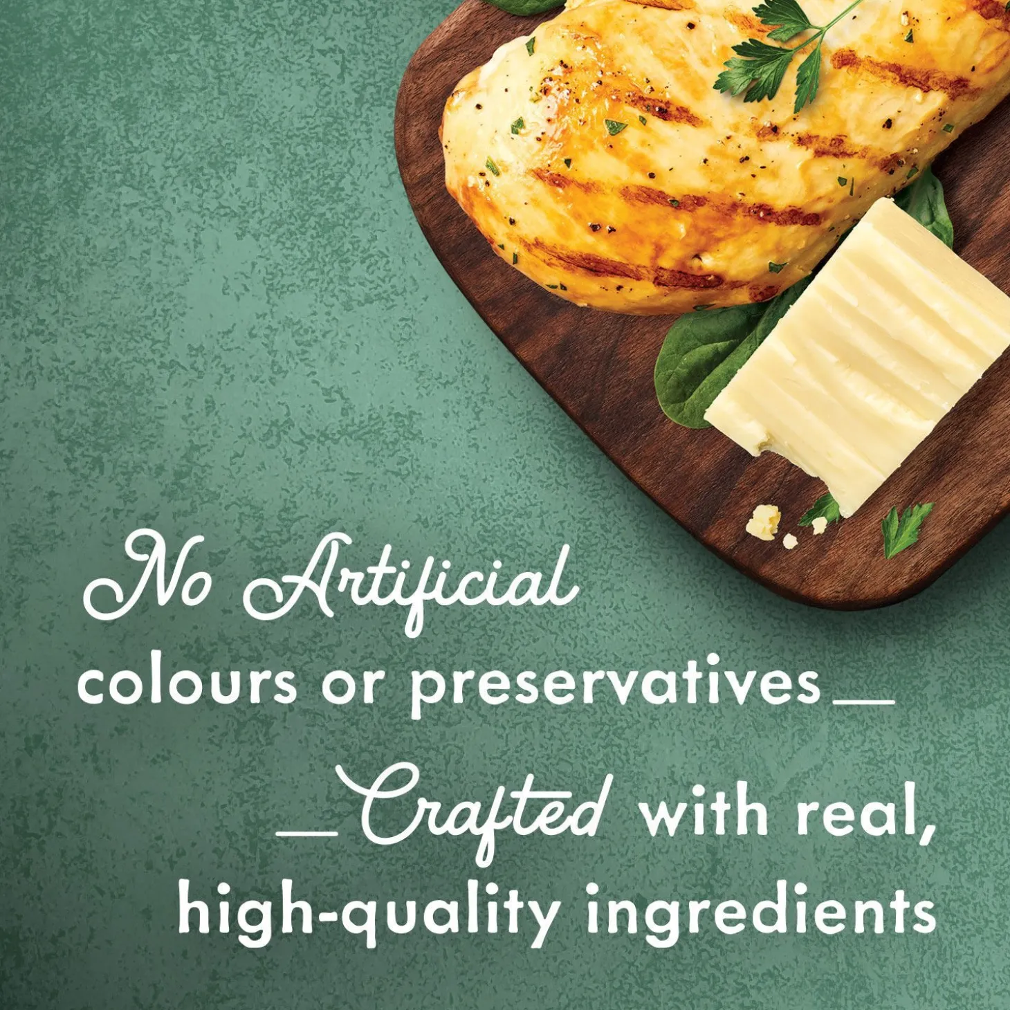 White meat chicken florentine pâté