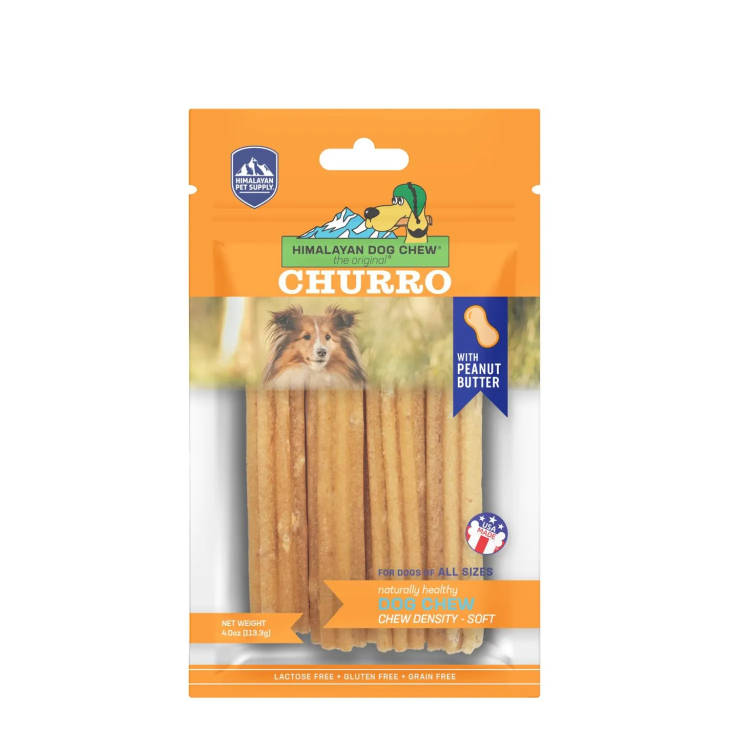 YakyChurro Dog Treats, peanut butter