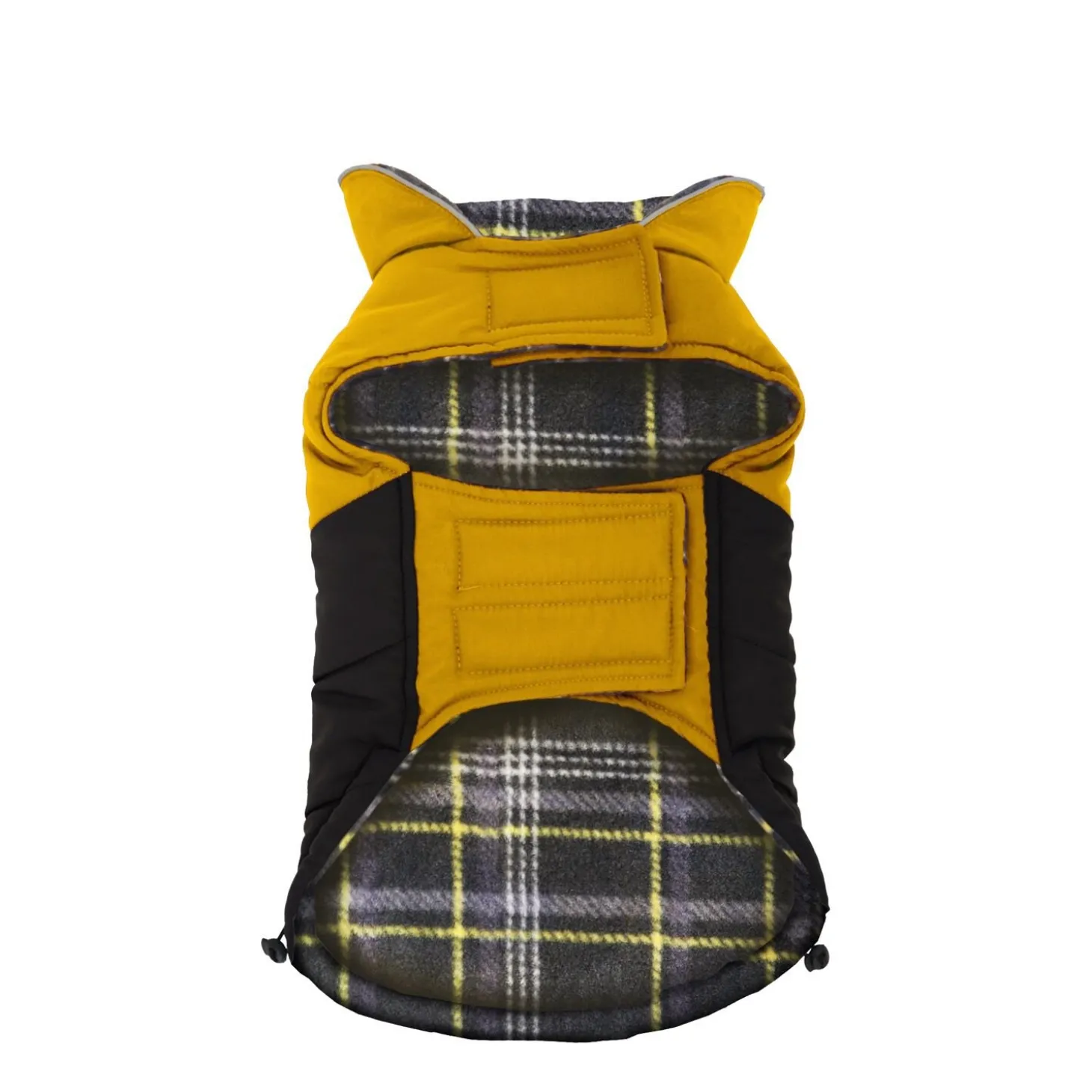 Yellow Reversible Dog Winter Wrap, XL